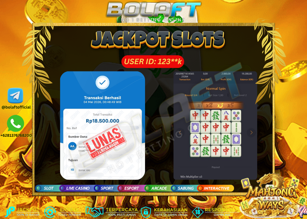 BOLAFT JACKPOT GAME SLOT