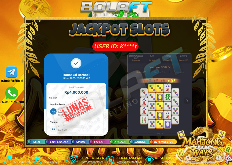 BOLAFT JACKPOT GAME SLOT