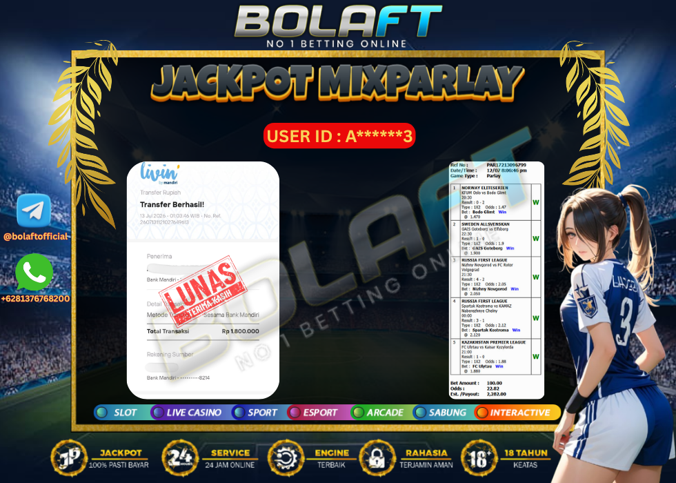 BOLAFT JACKPOT MIXPARLAY