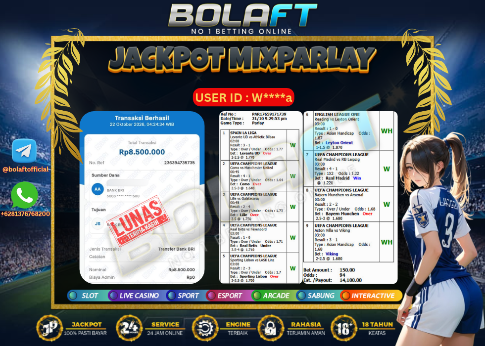 BOLAFT JACKPOT MIXPARLAY