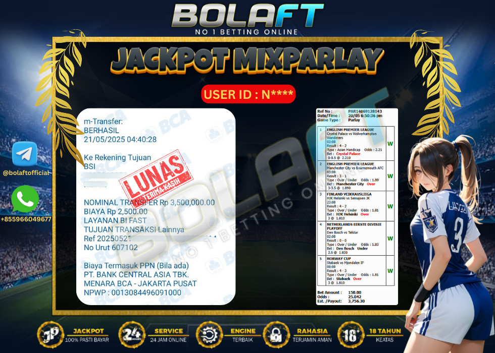 BOLAFT JACKPOT MIXPARLAY