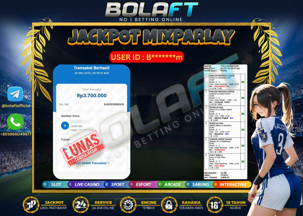 BOLAFT JACKPOT MIXPARLAY