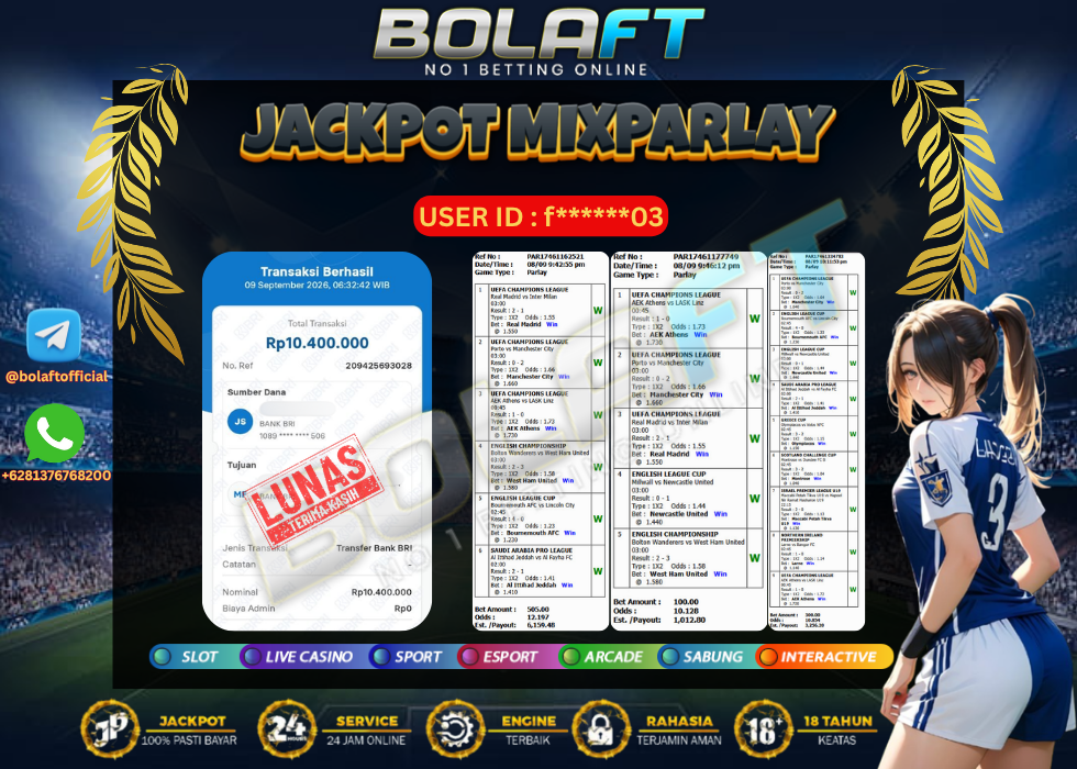BOLAFT JACKPOT MIXPARLAY