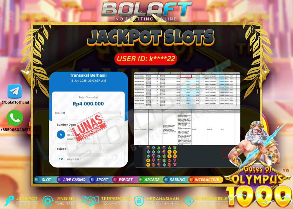 BOLAFT JACKPOT GAME SLOT