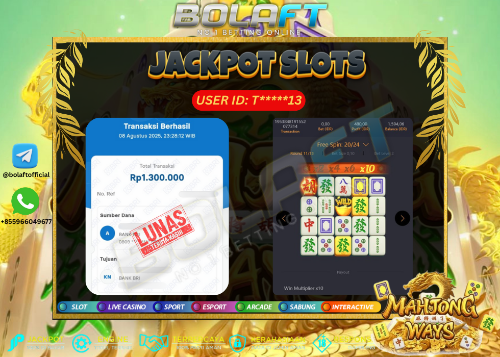 BOLAFT JACKPOT GAME SLOT