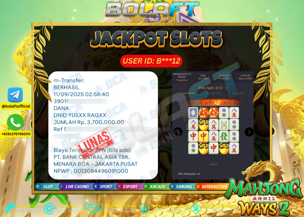 BOLAFT JACKPOT GAME SLOT
