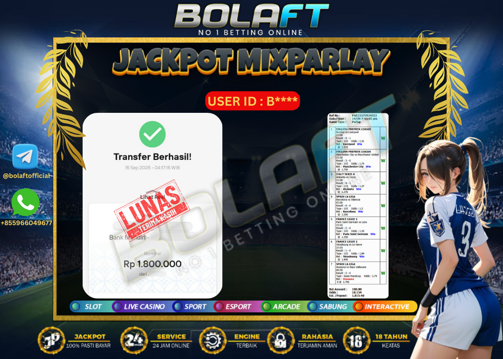 BOLAFT JACKPOT MIXPARLAY