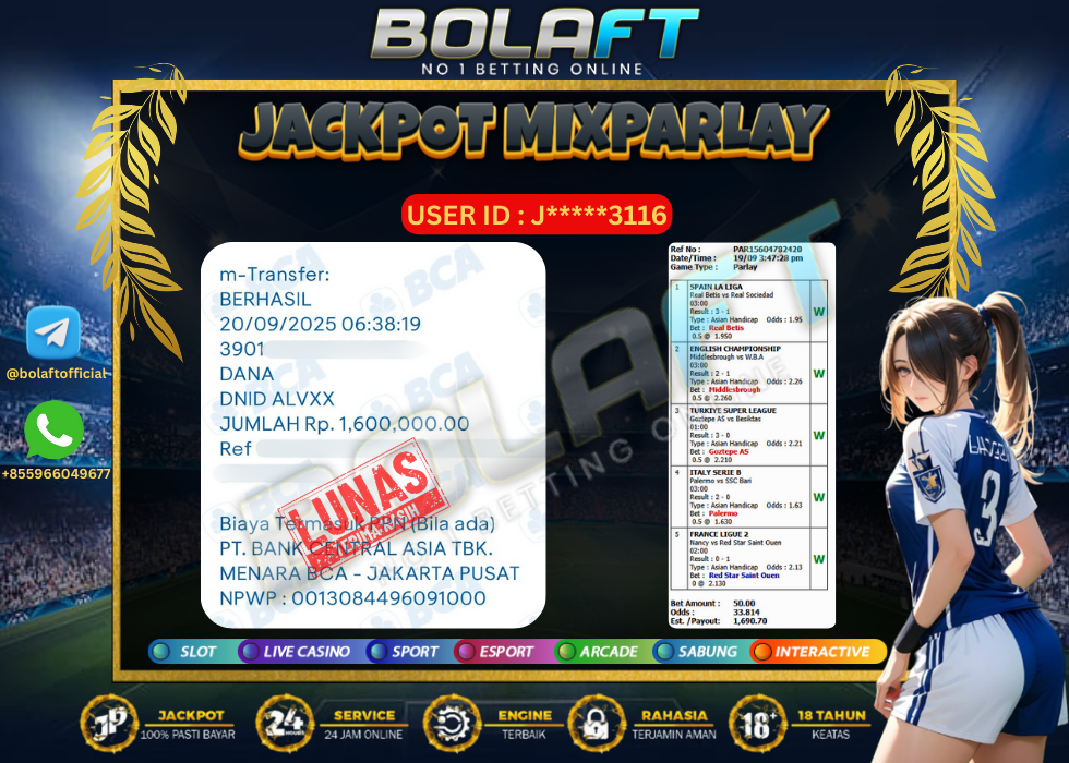 BOLAFT JACKPOT MIXPARLAY