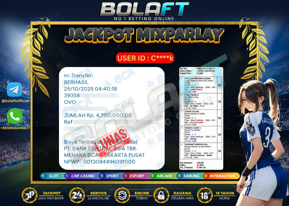 BOLAFT JACKPOT MIXPARLAY