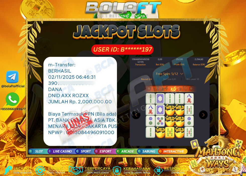 BOLAFT JACKPOT GAME SLOT