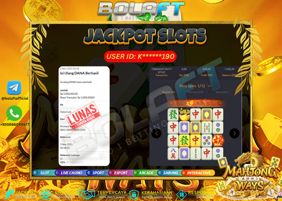 BOLAFT JACKPOT GAME SLOT