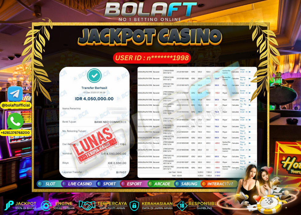 BOLAFT JACKPOT CASINO