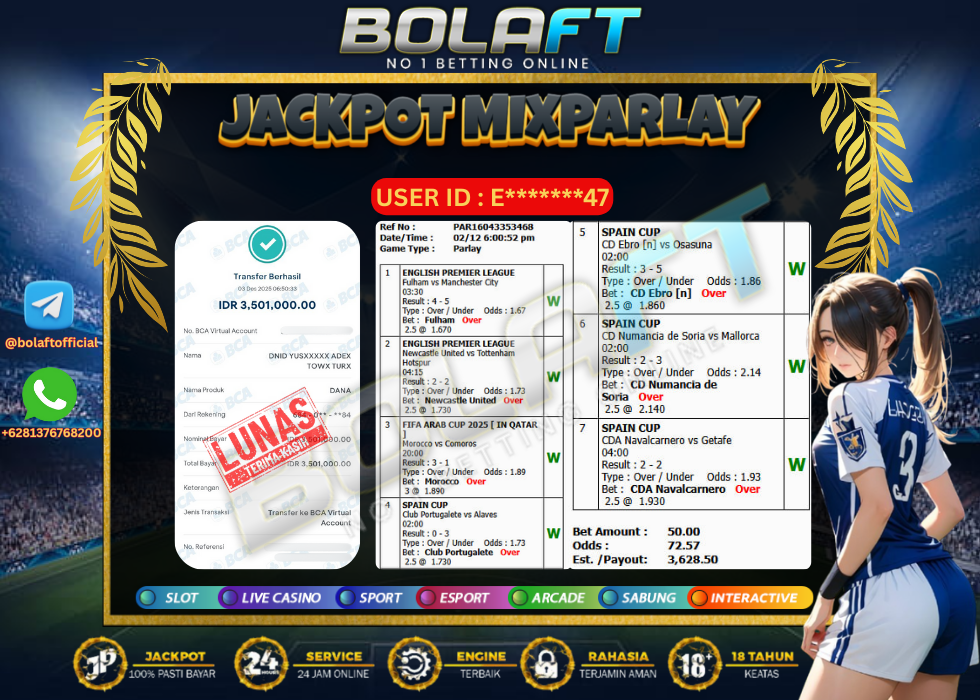 BOLAFT JACKPOT MIXPARLAY