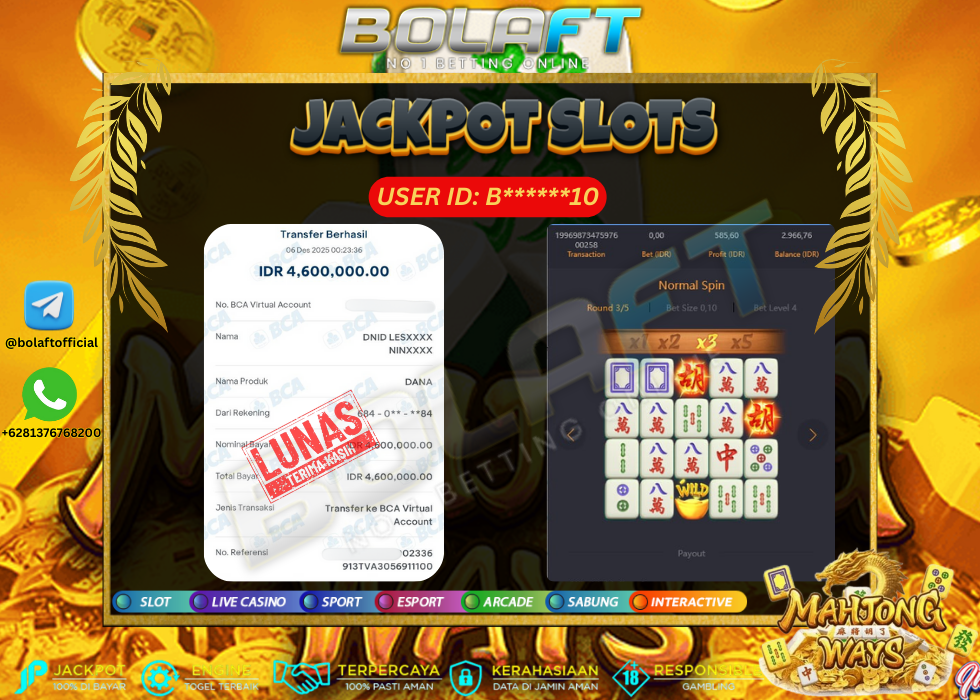 BOLAFT JACKPOT GAME SLOT