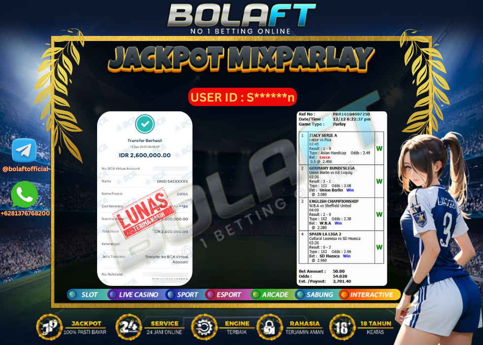 BOLAFT JACKPOT MIXPARLAY
