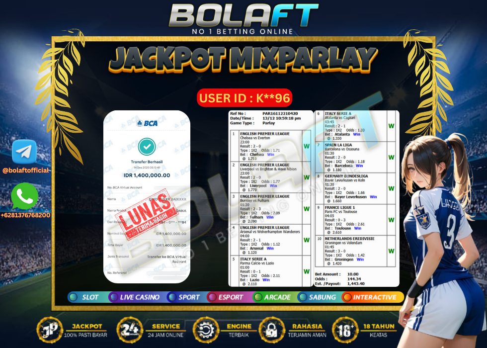 BOLAFT JACKPOT MIXPARLAY
