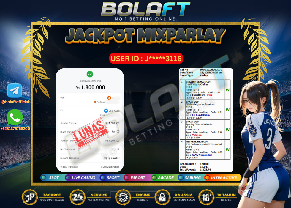 BOLAFT JACKPOT MIXPARLAY