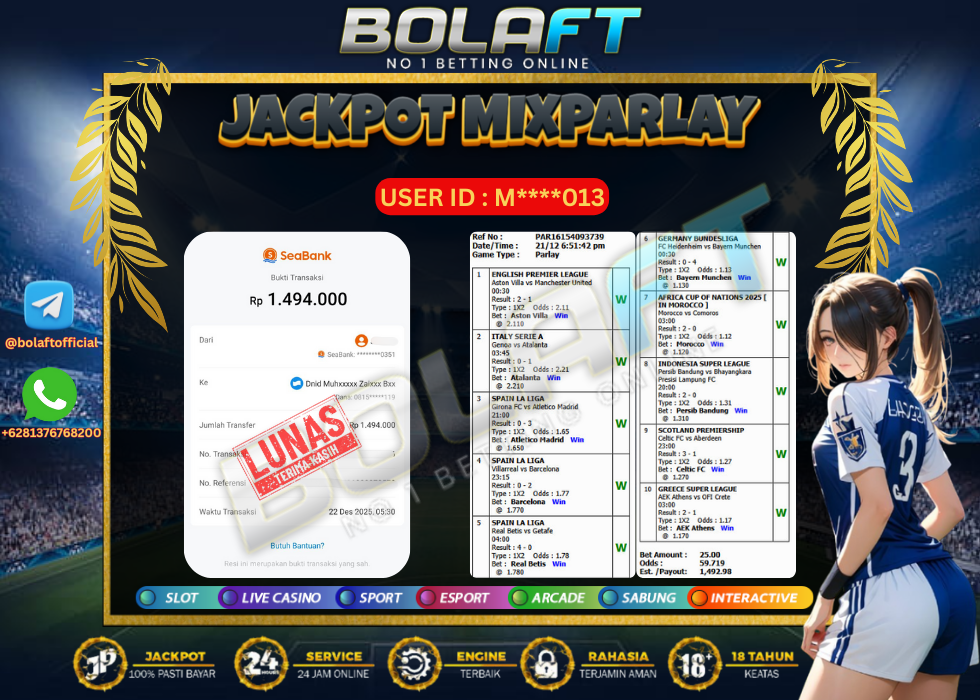 BOLAFT JACKPOT MIXPARLAY