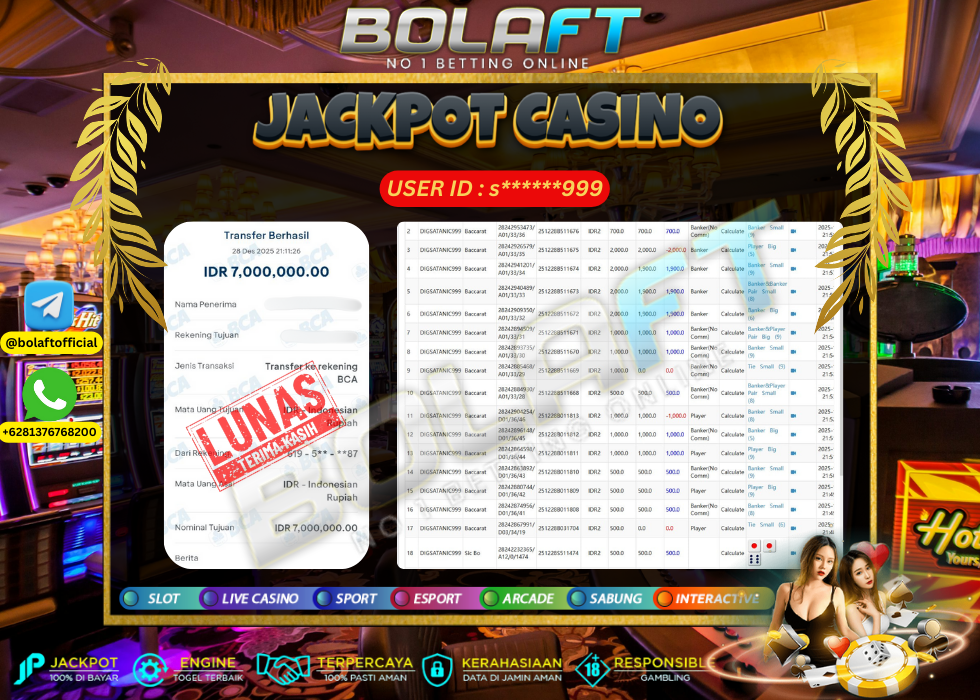 BOLAFT JACKPOT CASINO