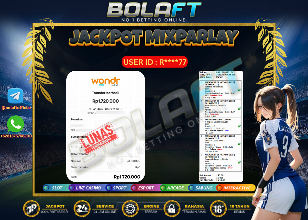 BOLAFT JACKPOT MIXPARLAY