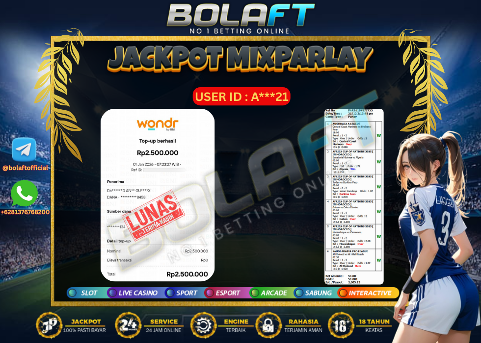 BOLAFT JACKPOT MIXPARLAY