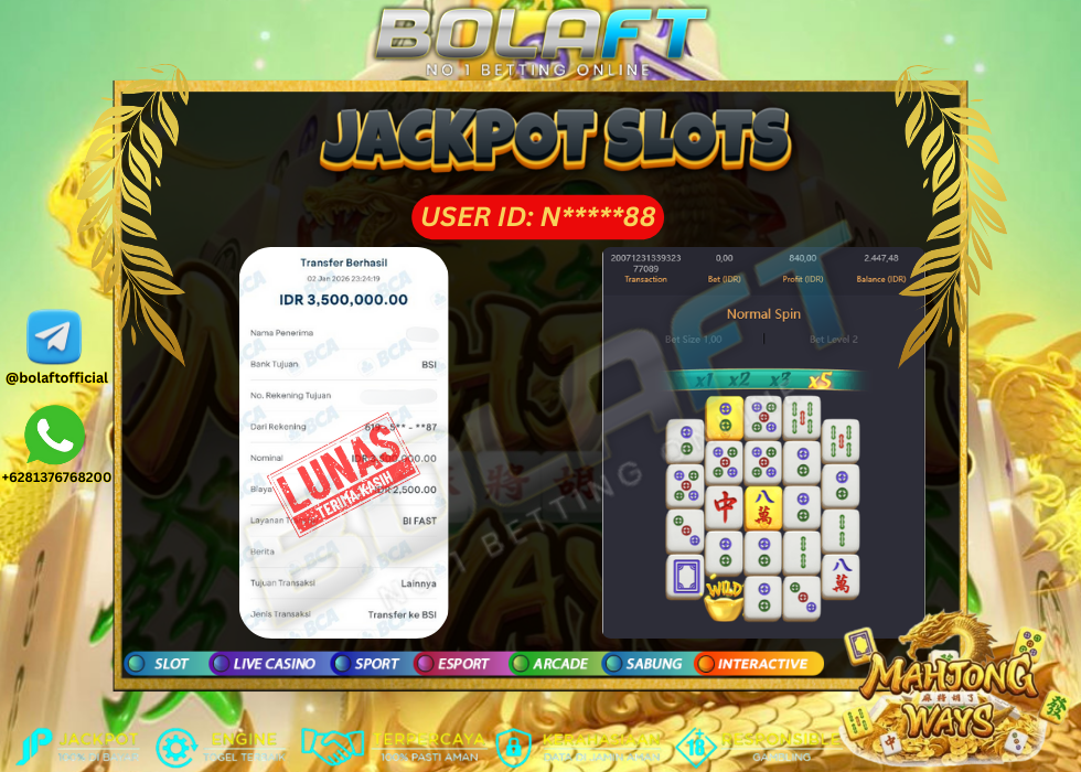 BOLAFT JACKPOT GAME SLOT