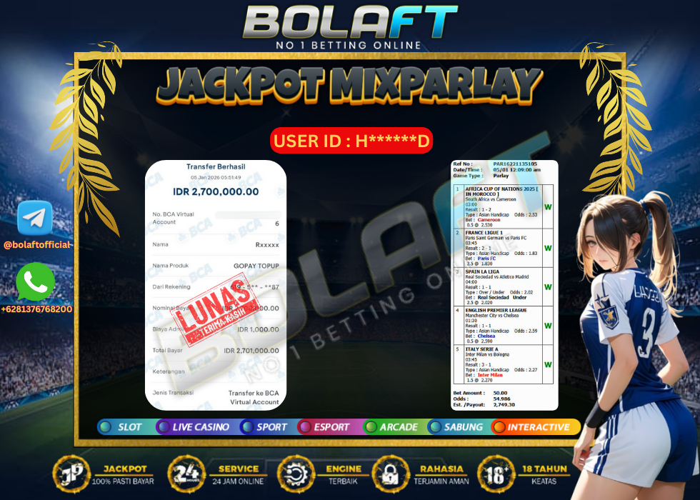 BOLAFT JACKPOT MIXPARLAY