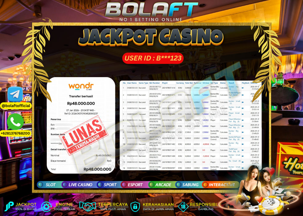 BOLAFT JACKPOT CASINO