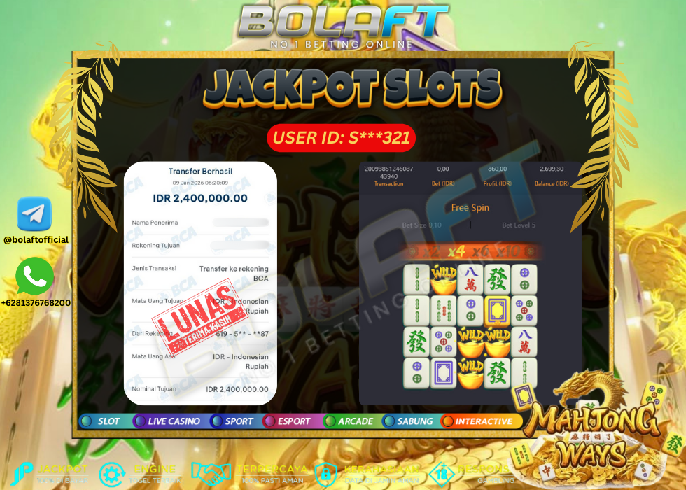 BOLAFT JACKPOT GAME SLOT