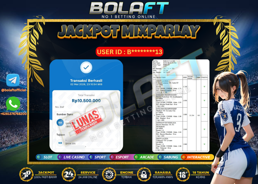 BOLAFT JACKPOT MIXPARLAY
