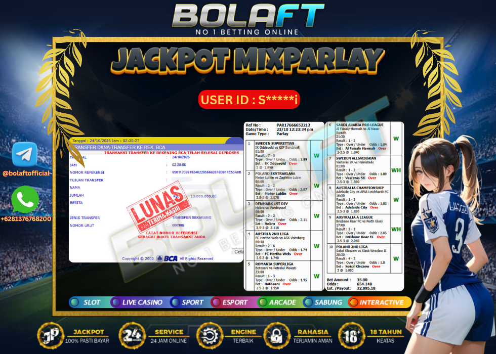BOLAFT JACKPOT MIXPARLAY