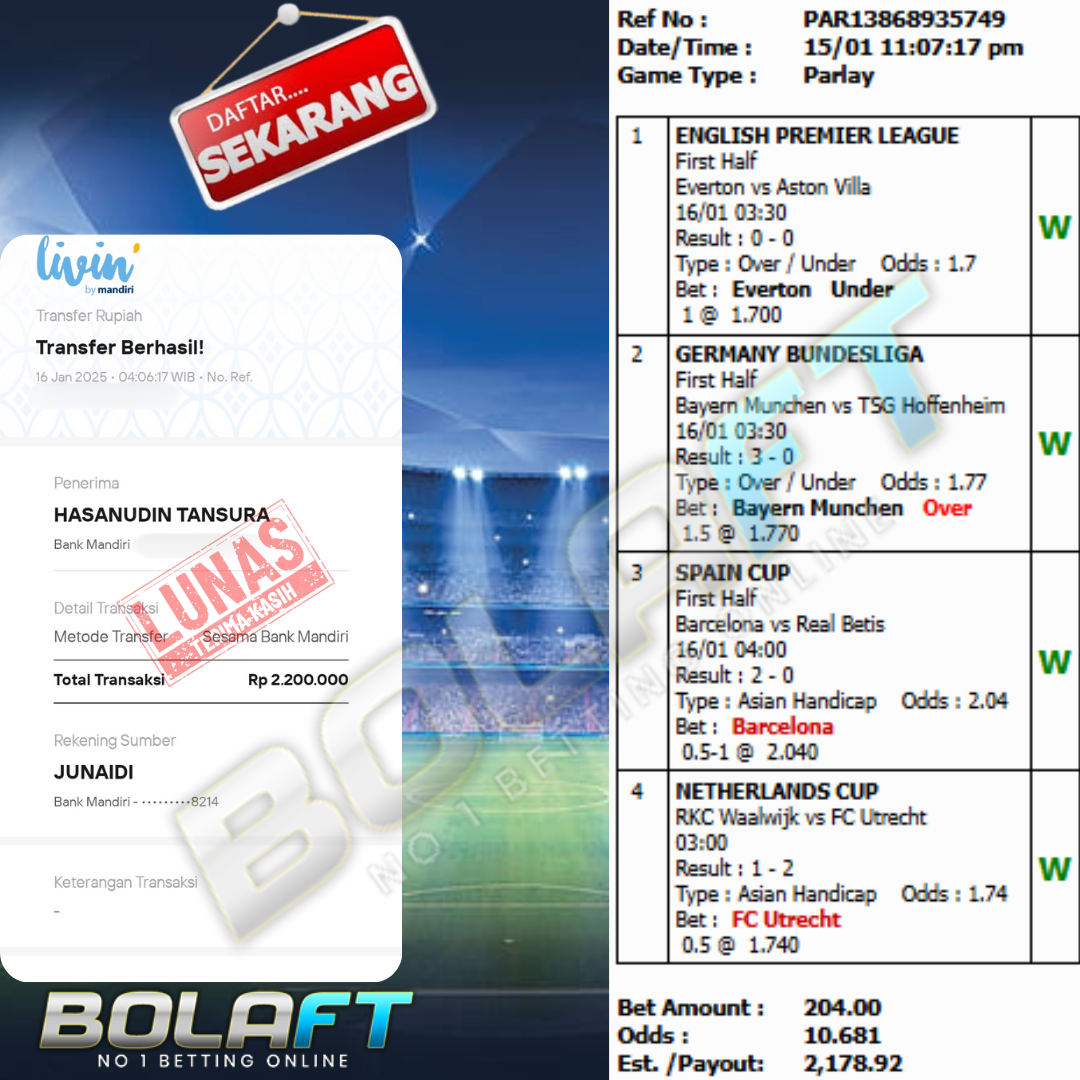 BOLAFT JACKPOT MIXPARLAY