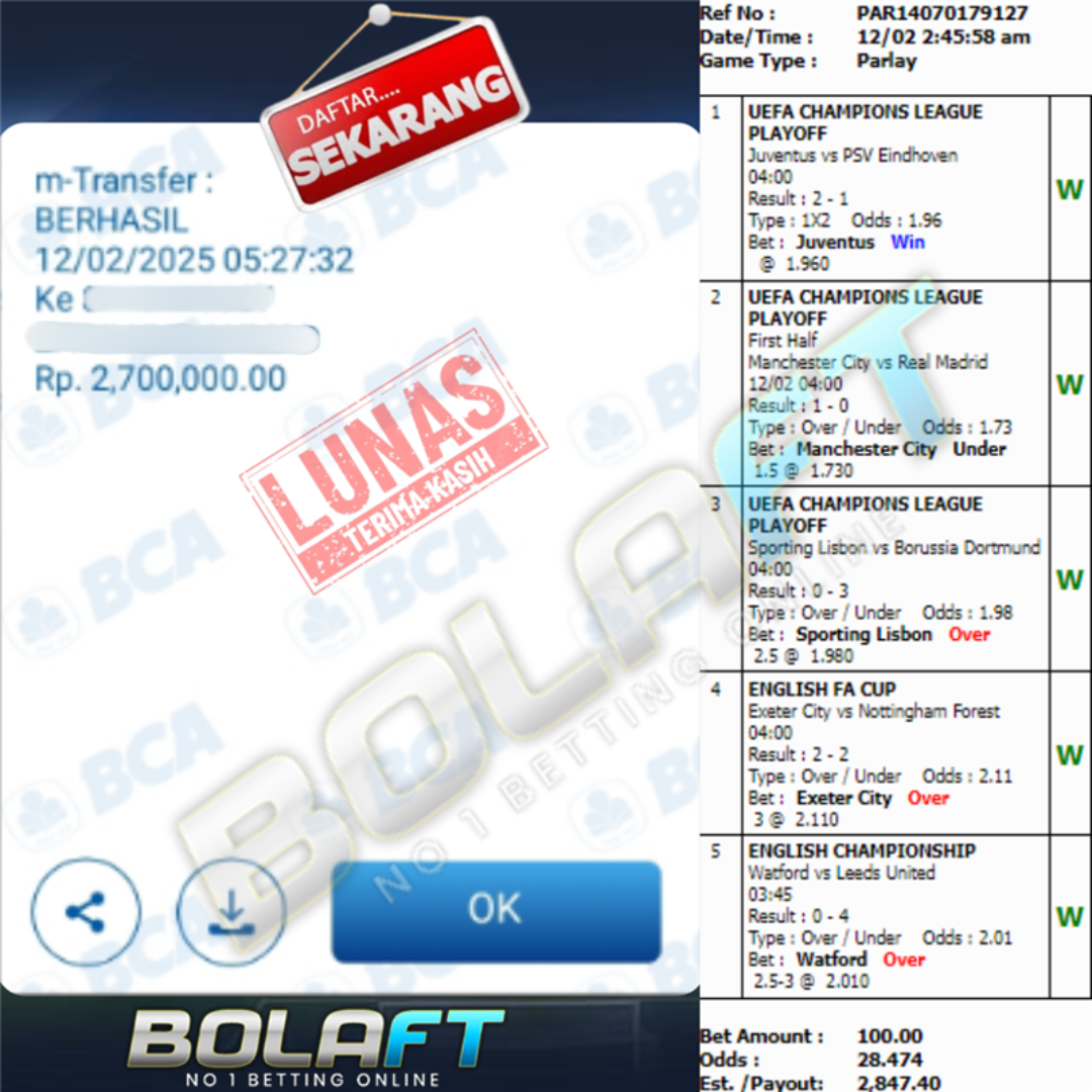 BOLAFT JACKPOT MIXPARLAY