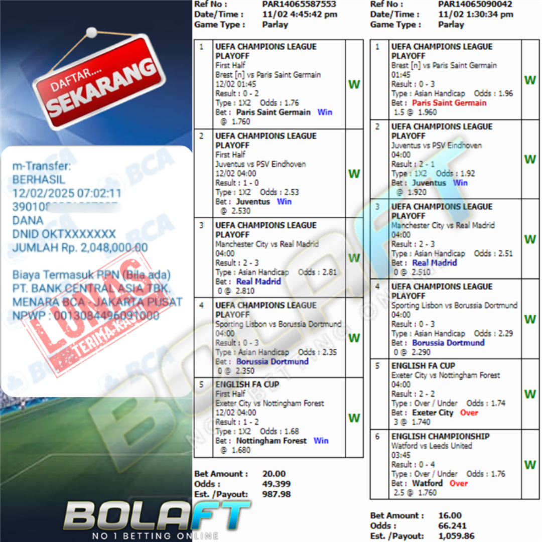 BOLAFT JACKPOT MIXPARLAY