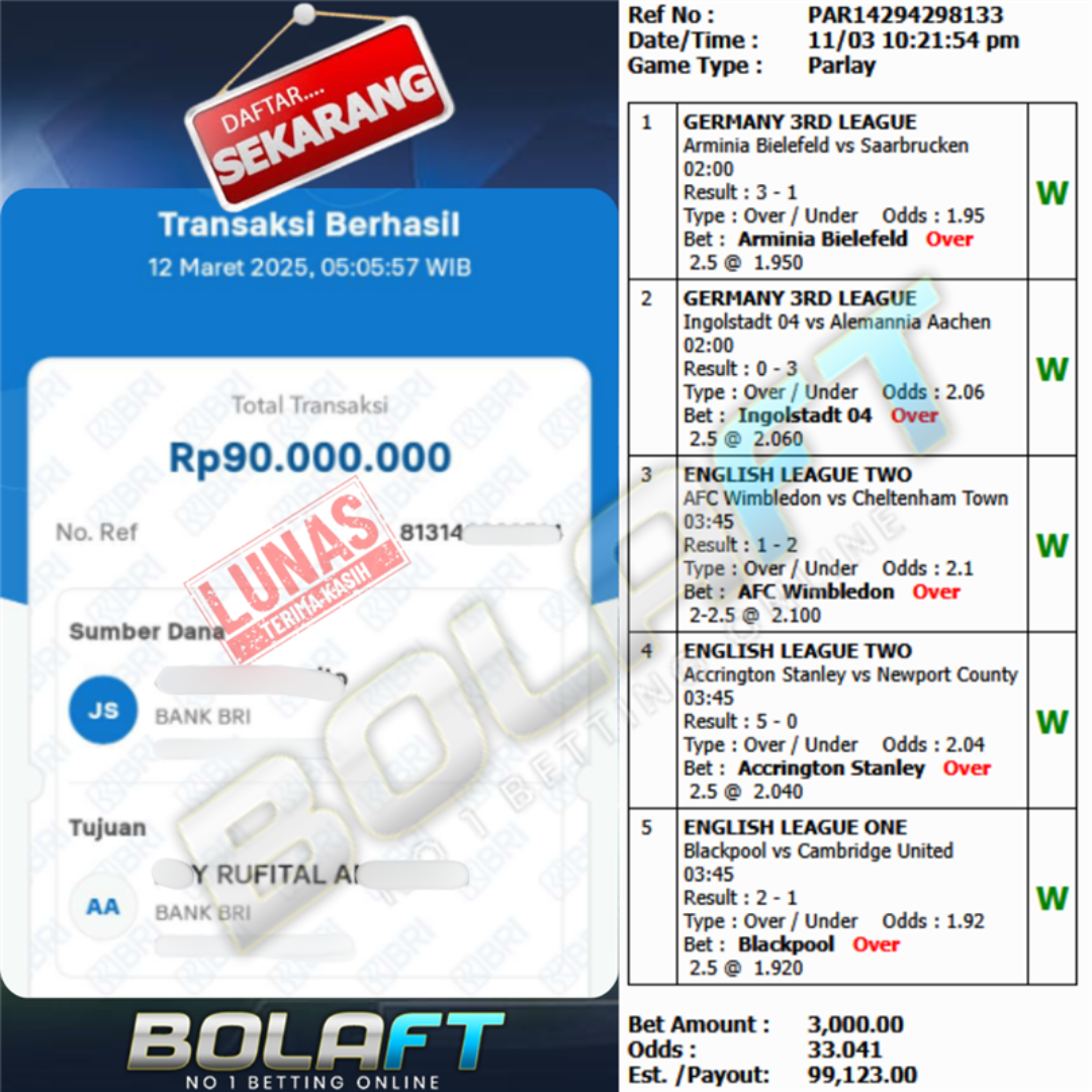 BOLAFT JACKPOT MIXPARLAY