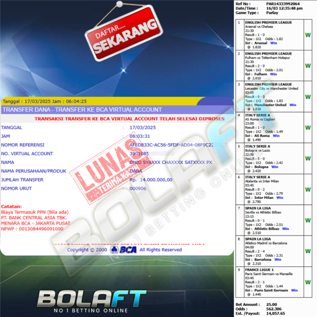 BOLAFT JACKPOT MIXPARLAY