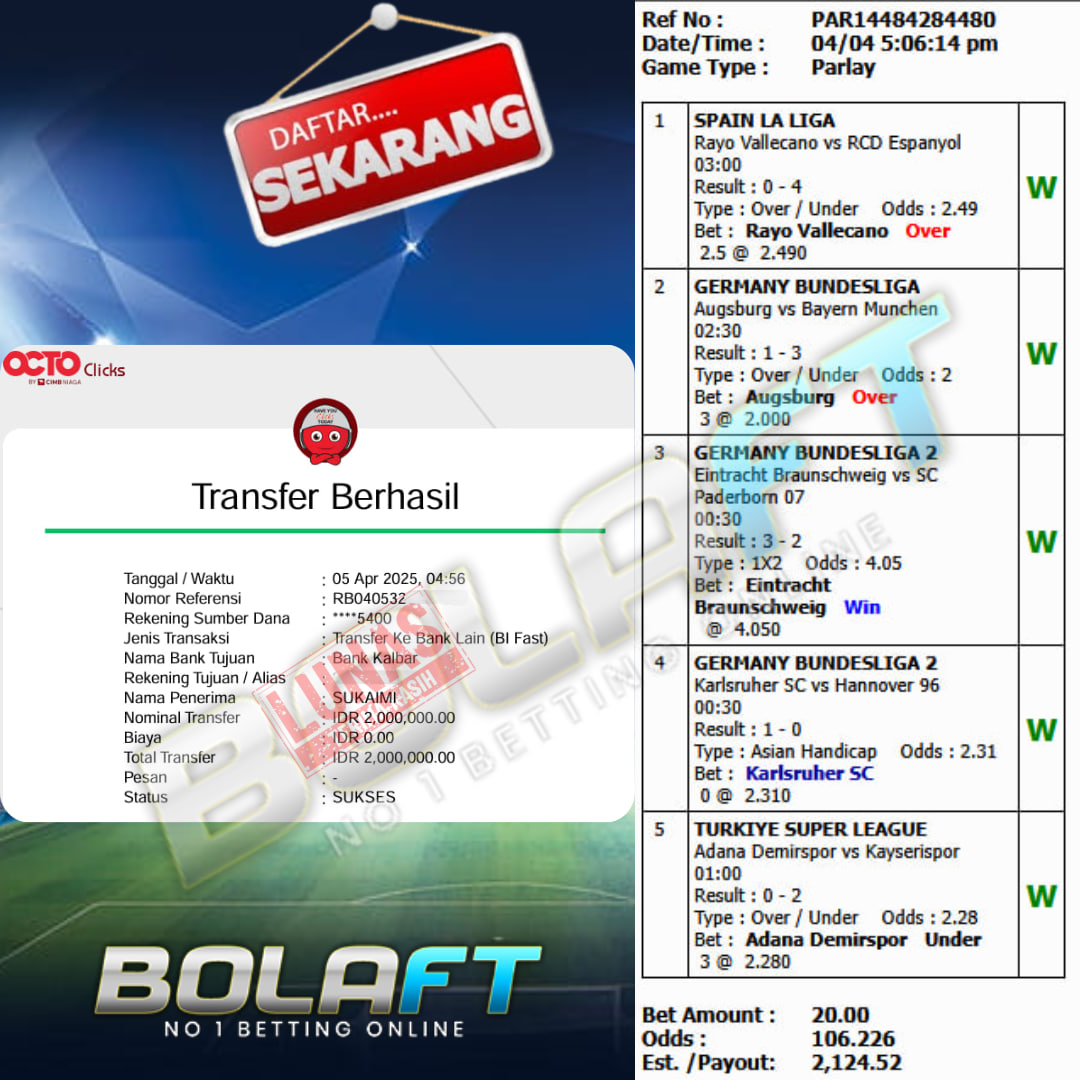 BOLAFT JACKPOT MIXPARLAY