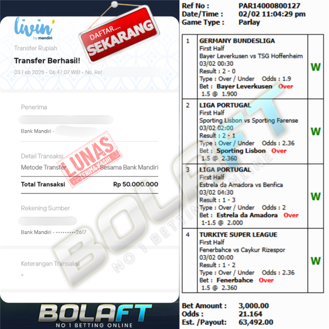 BOLAFT JACKPOT MIXPARLAY